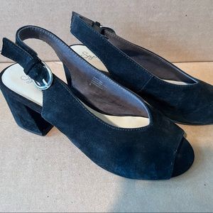 Seychelles Suede peep toe pumps